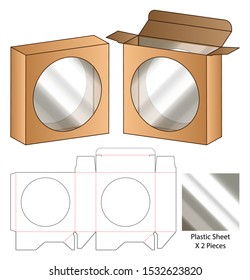 Box packaging die cut template design. 3d mock-up