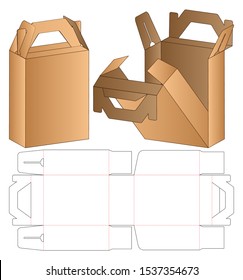 Box packaging die cut template design. 3d mock-up