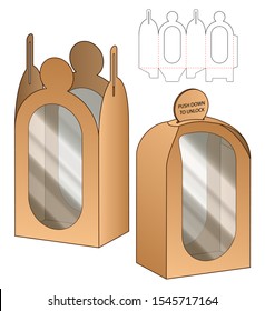 Box packaging die cut template design. 3d mock-up