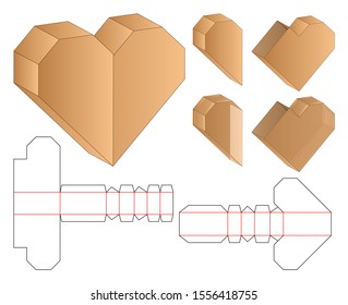 Box packaging die cut template design. 3d mock-up