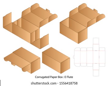 Box packaging die cut template design. 3d mock-up