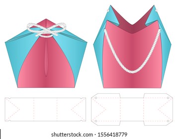 Box packaging die cut template design. 3d mock-up