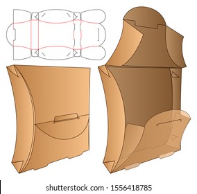 Box packaging die cut template design. 3d mock-up