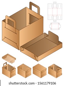 Box packaging die cut template design. 3d mock-up