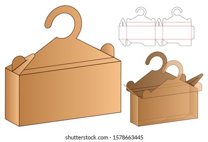 Box packaging die cut template design. 3d mock-up