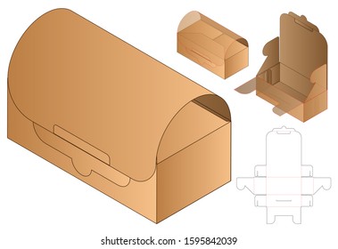 Box packaging die cut template design. 3d mock-up