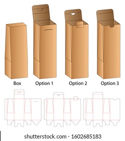 Box packaging die cut template design. 3d mock-up
