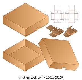 Box packaging die cut template design. 3d mock-up