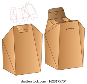 Box packaging die cut template design. 3d mock-up