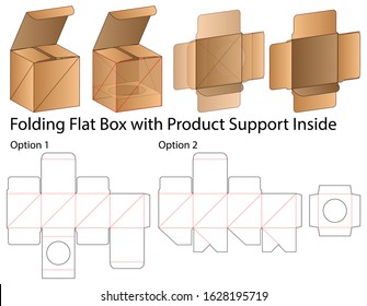 Box packaging die cut template design. 3d mock-up