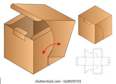 Box packaging die cut template design. 3d mock-up