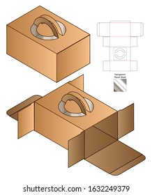 Box packaging die cut template design. 3d mock-up