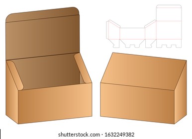 Box packaging die cut template design. 3d mock-up