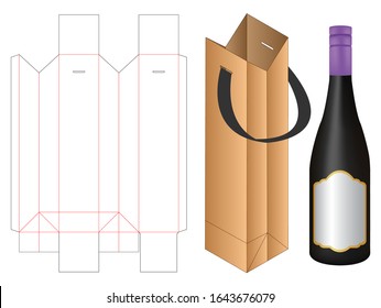 Box packaging die cut template design. 3d mock-up