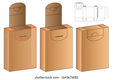 Box packaging die cut template design. 3d mock-up