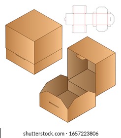 Box packaging die cut template design. 3d mock-up