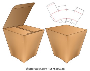 Box packaging die cut template design. 3d mock-up