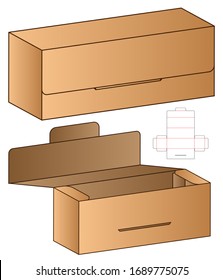 Box packaging die cut template design. 3d mock-up