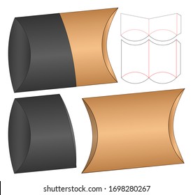 Box packaging die cut template design. 3d mock-up