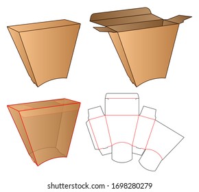 Box packaging die cut template design. 3d mock-up