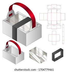 Box packaging die cut template design. 3d mock-up