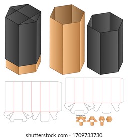 Box packaging die cut template design. 3d mock-up