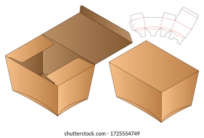 Box packaging die cut template design. 3d mock-up
