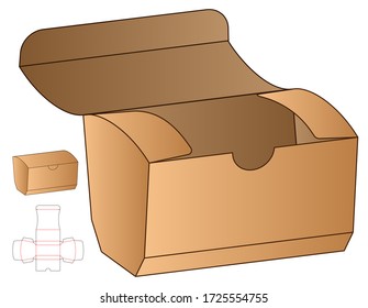 Box packaging die cut template design. 3d mock-up