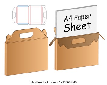 Box packaging die cut template design. 3d mock-up