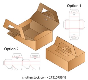 Diseño de la plantilla de corte de cajas de embalaje. 3.ª burla