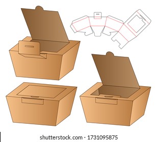 Box packaging die cut template design. 3d mock-up