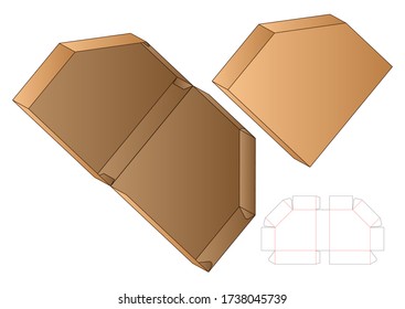 Box packaging die cut template design. 3d mock-up