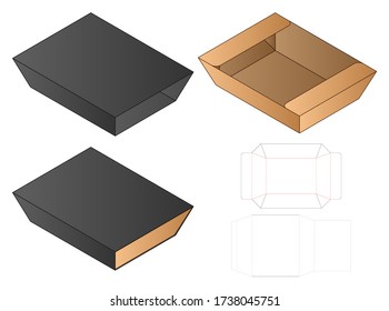 Box packaging die cut template design. 3d mock-up