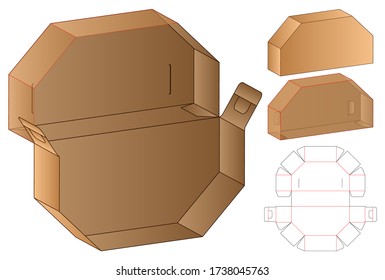 Box packaging die cut template design. 3d mock-up