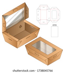 Box Packaging die Schnitt Vorlage Design. 3D-Modell