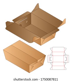 Box packaging die cut template design. 3d mock-up
