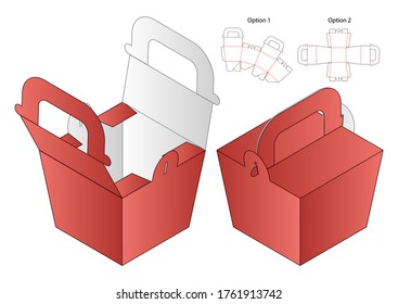 Box packaging die cut template design. 3d mock-up