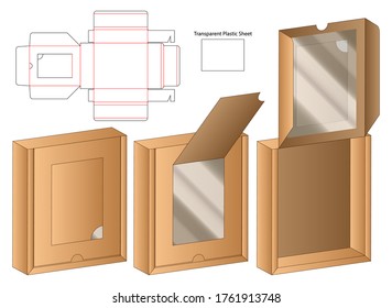 Box packaging die cut template design. 3d mock-up
