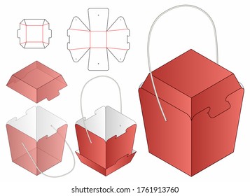 Box packaging die cut template design. 3d mock-up