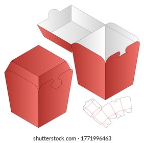 Box packaging die cut template design. 3d mock-up