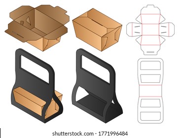 Box packaging die cut template design. 3d mock-up