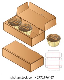 Box packaging die cut template design. 3d mock-up