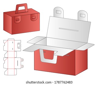 Box packaging die cut template design. 3d mock-up