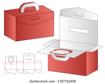 Box packaging die cut template design. 3d mock-up