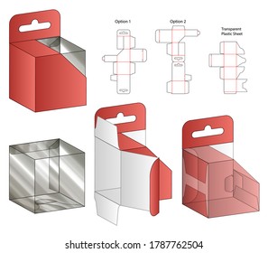 Box packaging die cut template design. 3d mock-up