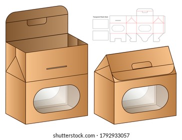 Box packaging die cut template design. 3d mock-up