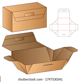 Box packaging die cut template design. 3d mock-up