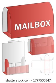 Box packaging die cut template design. 3d mock-up