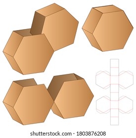 Box packaging die cut template design. 3d mock-up