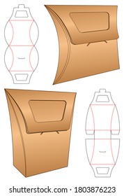 Box packaging die cut template design. 3d mock-up